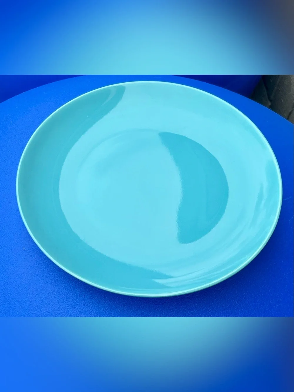 Vtg Discontinued IKEA FARGRIK Turquoise Dinner Plate
